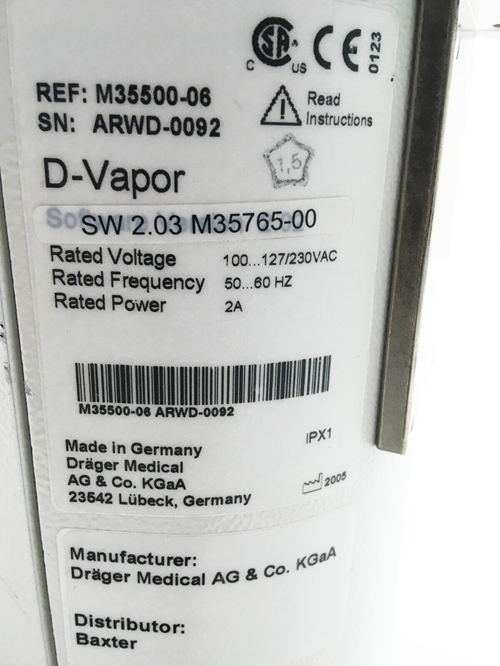 Pre-Owned - Excellent DRAGER D-Vapor - Image 2