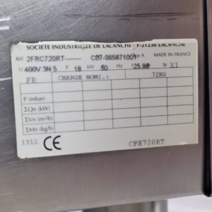 LACANCHE 2FRC720RT (CFE720RT) Professional Reheating Oven.