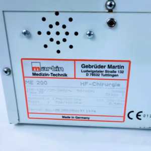 MARTIN ME 200 Electrosurgical unit